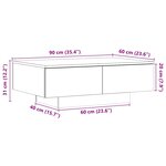 vidaXL Table basse vieux bois 90x60x31 cm bois d'ingénierie