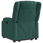vidaXL Fauteuil inclinable vert foncé tissu
