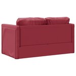 vidaXL Canapé-lit 2 en 1 rouge bordeaux 112x174x55 cm similicuir