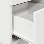 vidaXL Table de chevet avec 2 tiroirs blanc 36x36x68 cm