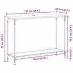 vidaXL Table console Bois ancien 101 x 30.5 x 75 cm Bois d'ingénierie