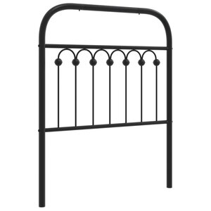 vidaXL Tête de lit métal noir 80 cm