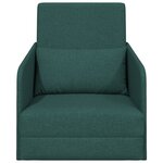 vidaXL Canapé-lit de sol 2-en-1 Vert foncé 65x80x83 cm Tissu