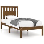 vidaXL Cadre de lit sans matelas marron miel bois massif 100x200 cm