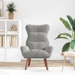 vidaXL fauteuil Gris clair 69 x 74 x 93 cm Velours