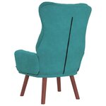 vidaXL Fauteuil relaxant Turquoise 69 x 74 x 93 cm Velours