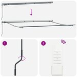 vidaXL Auvent rétractable automatique Rayé rouge et blanc 400x300 cm