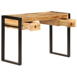 vidaXL Bureau avec 2 tiroirs 110x50x77 cm Bois solide de manguier