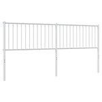 vidaXL Tête de lit métal blanc 193 cm