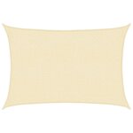 vidaXL Voile d'ombrage 160 g/m² Crème 2x3 m PEHD