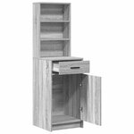 vidaXL Haut Armoire Sonoma gris 40 x 40 5 x 135 cm Bois d'ingénierie