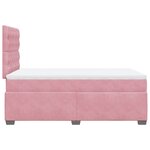 vidaXL Sommier à lattes de lit avec matelas Rose 120x200 cm Velours