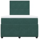 vidaXL Sommier à lattes de lit avec matelas vert foncé 120x190 cm