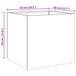 vidaXL Jardinière argenté 42x40x39 cm acier inoxydable