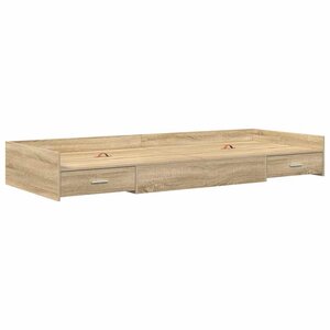 vidaXL Cadre de lit avec rangement Chêne Sonoma 80 x 200 cm