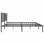 vidaXL Cadre de lit métal sans matelas avec tête de lit noir 140x200cm