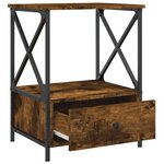 vidaXL Tables de chevet 2 Pièces chêne fumé 50x41x65 cm bois d’ingénierie