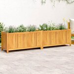 vidaXL Jardinière avec doublure 199x38 5x50 cm bois massif d'acacia