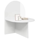 vidaXL Table de chevet Blanc brillant 48 x 49 x 65 cm