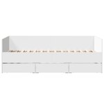 vidaXL Lit de jour avec tiroirs blanc 75x190 cm bois d'ingénierie