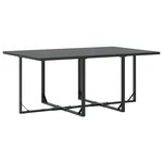 vidaXL Ensemble de salle à manger pour jardin 11 Pièces Noir Acier