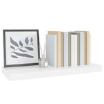 vidaXL Étagère murale flottante Blanc brillant 60x23 5x3 8 cm MDF