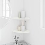 vidaXL Étagère flottante avec étagère 2 Pièces Blanc 24 x 24 x 2 cm