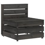 Vidaxl salon de jardin 7 pièces bois de pin imprégné de gris