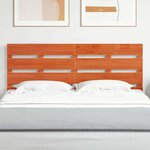 vidaXL Tête de lit en bois massif de pin marron ciré  140 cm