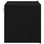 vidaXL Cabinet de chevet mural avec tiroir Chêne noir 50 x 39 x 41 cm
