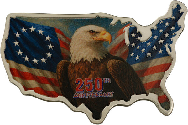 Monnaie STARS AND STRIPES OF UNITED STATES 250 Anniversaire 1 Oz Argent 2$ Solomon Islands 2026 (PRÉCOMMANDE)