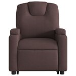 vidaXL Fauteuil inclinable électrique marron foncé tissu