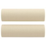 vidaXL Ensemble de canapés 3 Pièces avec coussins crème tissu