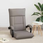 vidaXL Fauteuil de sol ajustable Taupe Tissu