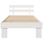 vidaXL Cadre de lit Blanc 90 x 190 cm Bois de pin massif