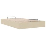 vidaXL Cadre de lit ottoman sans matelas crème 120x200 cm tissu