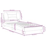 vidaXL Cadre de lit sans matelas Hvar gris foncé 90x200 cm tissu
