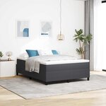 vidaXL Cadre de lit plateforme Gris foncé 160 x 200 cm