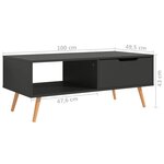 vidaXL Table basse Gris 100x49 5x43 cm Bois d'ingénierie