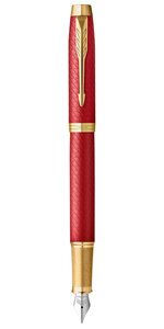 PARKER IM PREMIUM Stylo plume  Rouge  Plume moyenne  encre bleue  Coffret cadeau