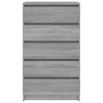 vidaXL Commode Sonoma gris 60x36x103 cm Bois d'ingénierie