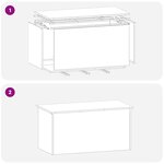 vidaXL Boîte de Rangement Extérieure Noir 100 x 50.5 x 50 cm