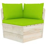 vidaXL Salon de jardin palette 6 Pièces avec coussins bois d'épicéa