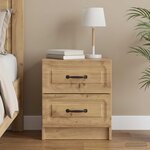 vidaXL Cabinet de chevet Chêne artisanal 43 x 34 5 x 44 5 cm