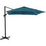Parasol déporté carré en aluminium 2 5x2 5m roma