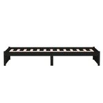 vidaXL Cadre de lit sans matelas noir bois massif 90x190 cm
