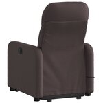 vidaXL Fauteuil inclinable de massage Marron foncé Tissu