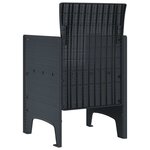 vidaXL Chaise de jardin 4 Pièces Anthracite 53 x 49 x 85 cm PP