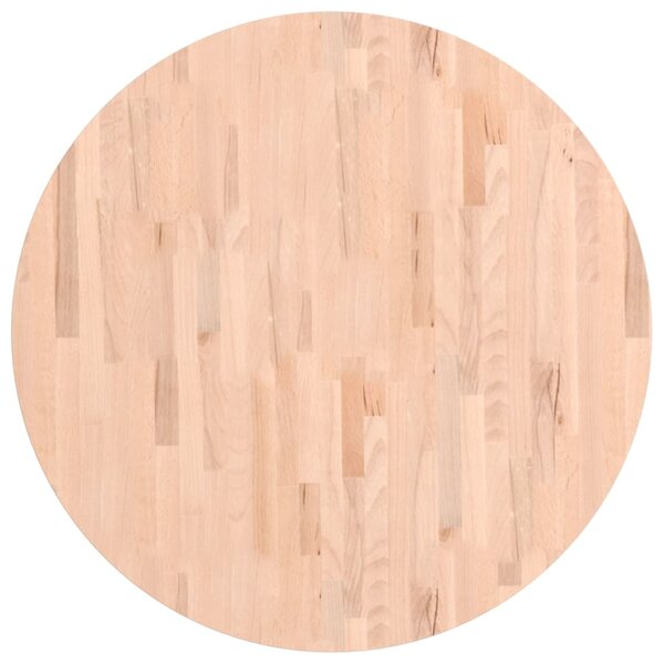 vidaXL Dessus de table Ø90x2 5 cm rond bois massif de hêtre