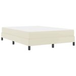 vidaXL Cadre de lit avec matelas Crème 140 x 190 cm tissu